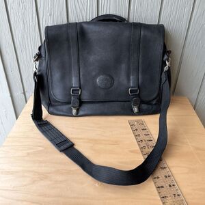 Eddie Bauer Full-Grain Leather Briefcase – Organizer Interior, Crossbody